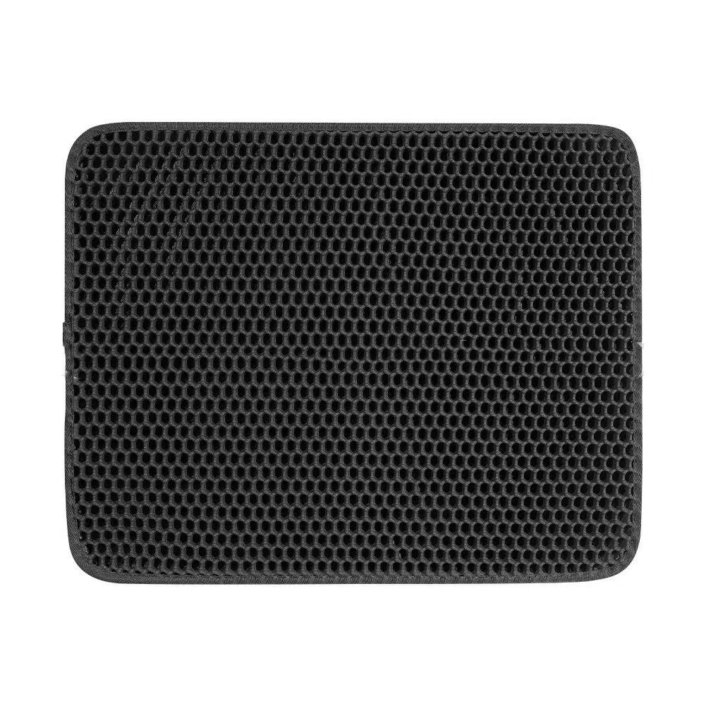 Alfombrilla antiarena negra plegable para arenero
